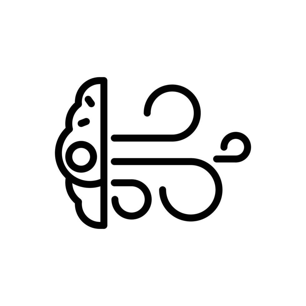 gust icon linear logo mark in black and white vector