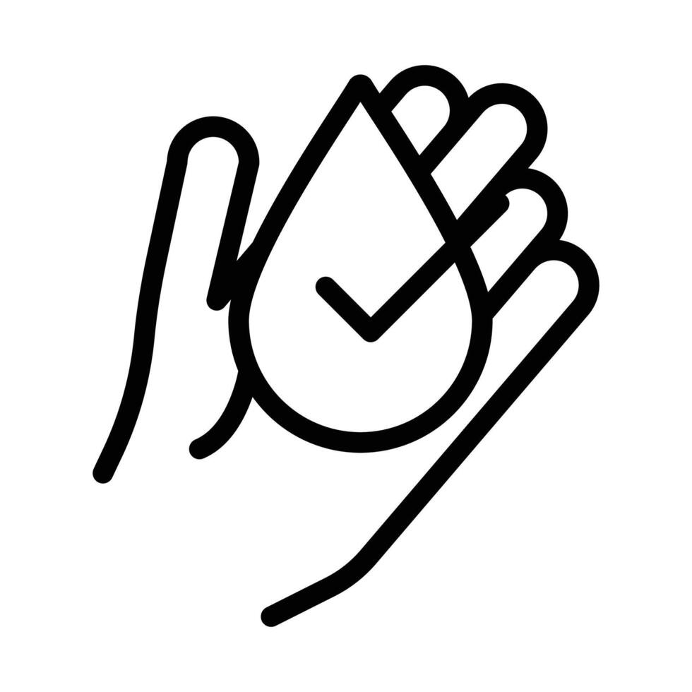 hypoallergenic icon linear logo mark in black and white vector