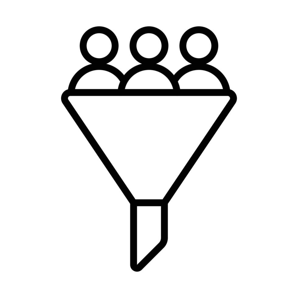 lead conversion icon linear logo mark in black and white vector