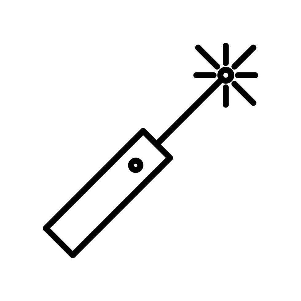 laser icon linear logo mark in black and white vector