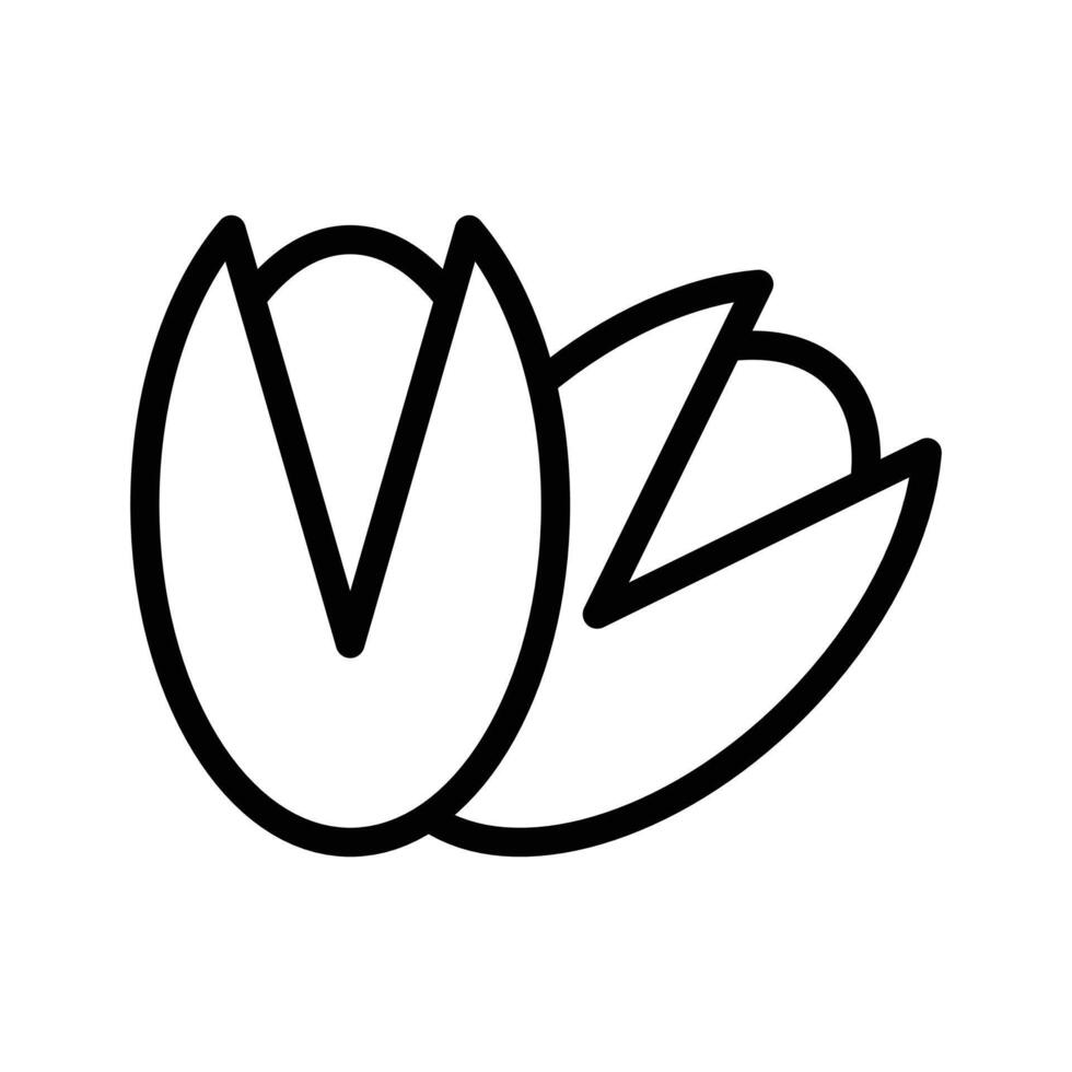 pistachio icon linear logo mark in black and white vector