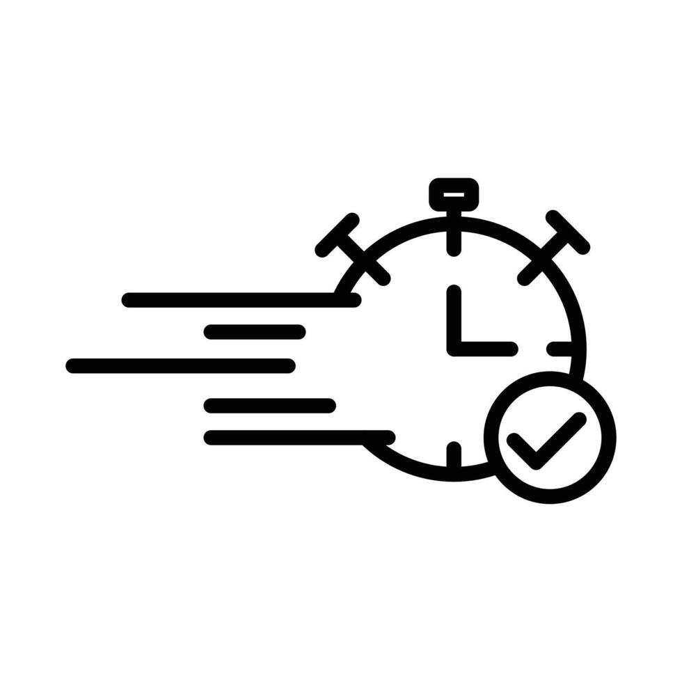 quick response icon linear logo mark in black and white vector