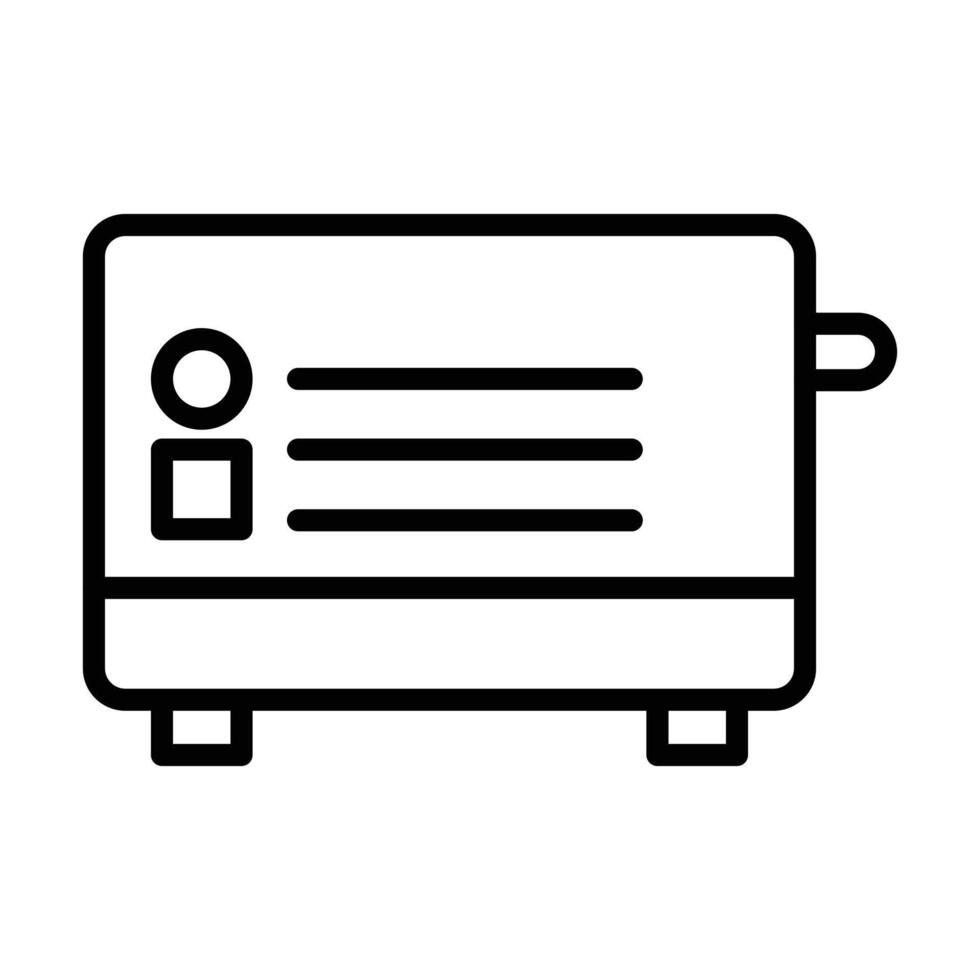 toaster icon linear logo mark in black and white vector