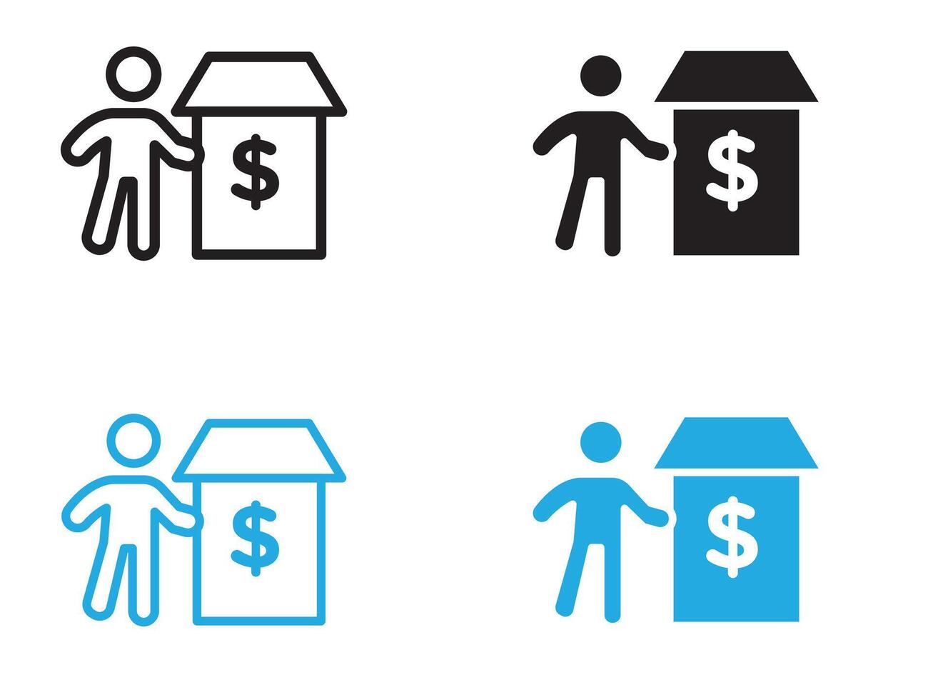 buyer shopper icon vector