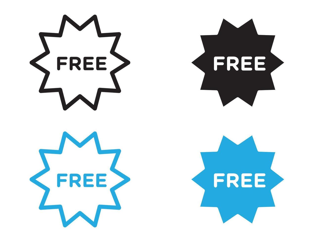 Free label icon black and white outline sign vector