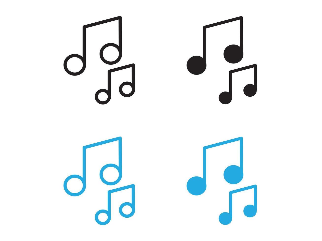 Music icon set vector