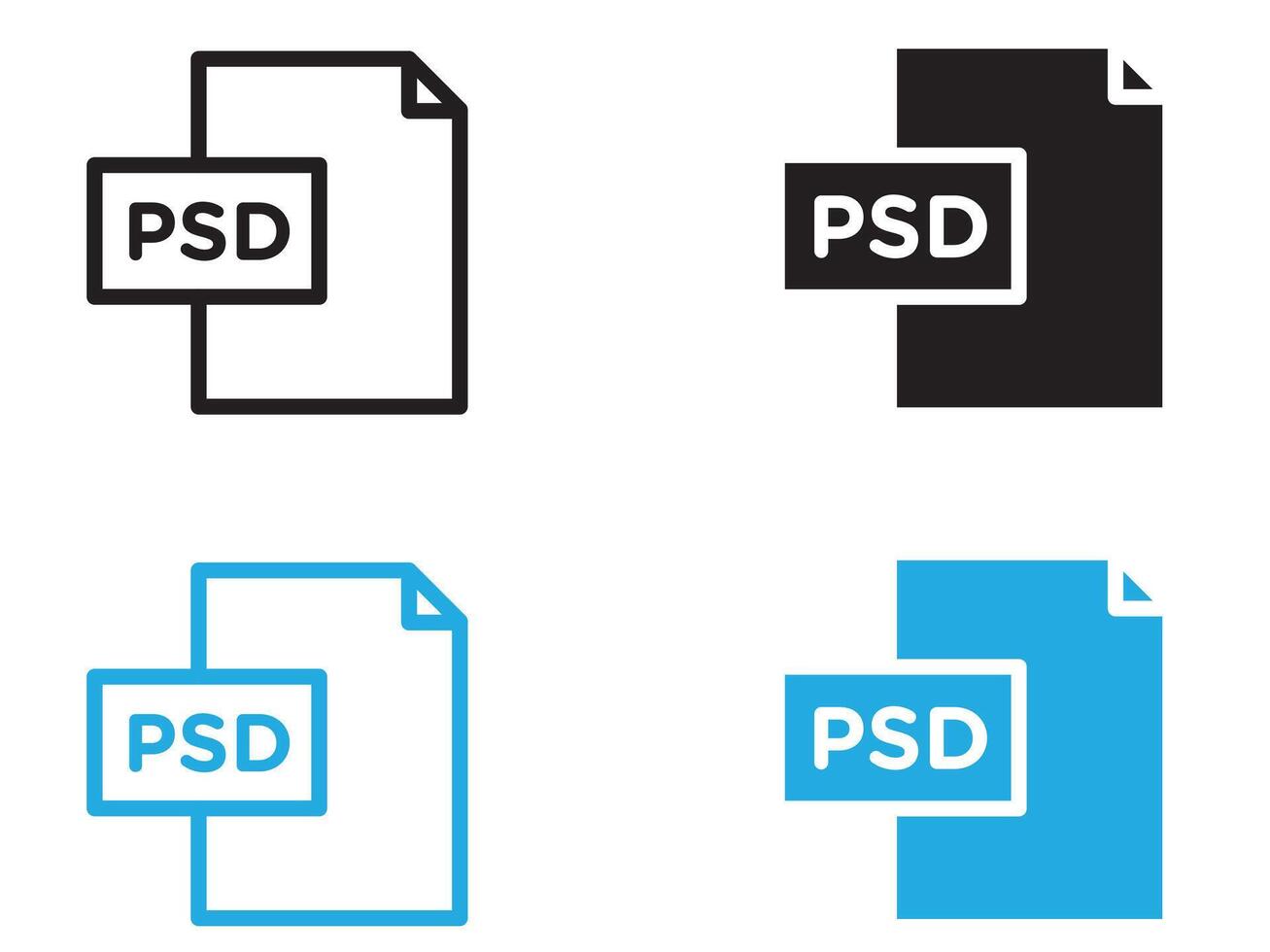 File Format Icon black and white outline sign vector