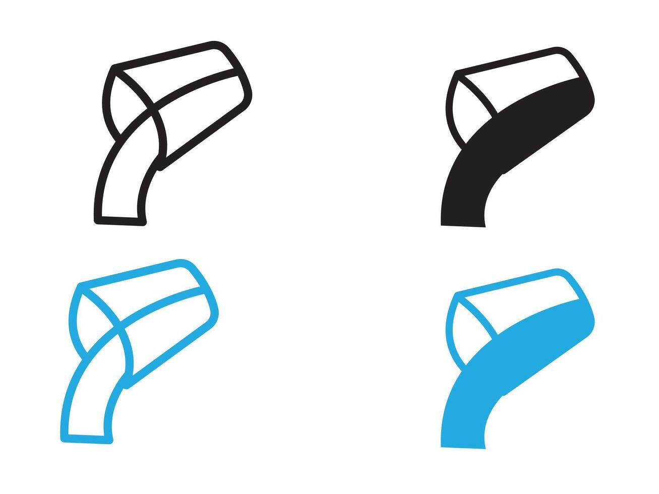 Pouring icon black and white outline sign vector