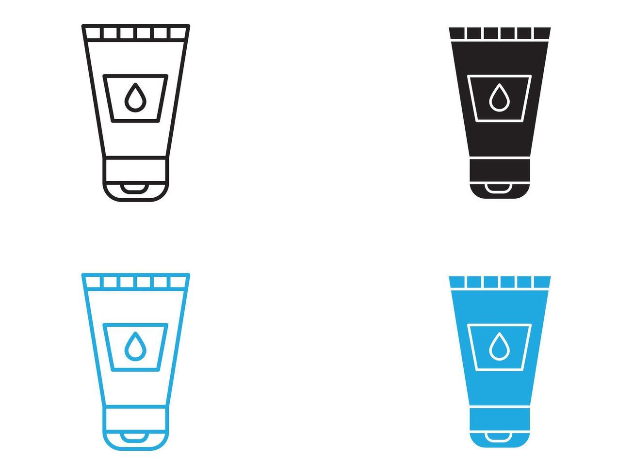 Water-based lubricant icon black and white outline sign vector