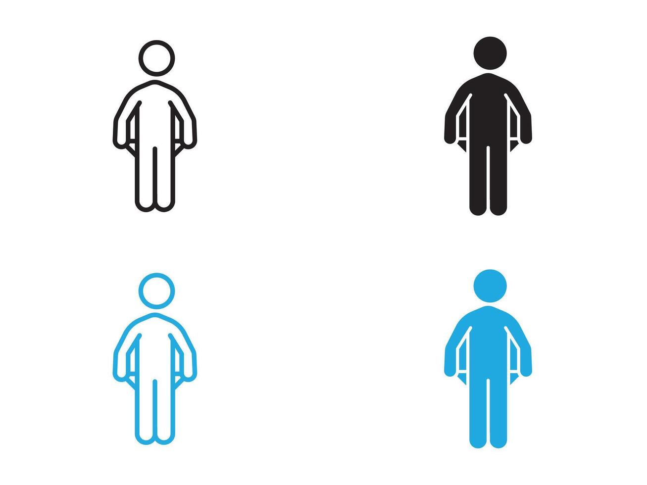 poor person empty pockets icon black and white outline sign vector