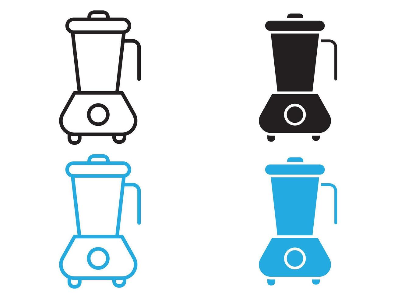 Blender icon black and white outline sign vector
