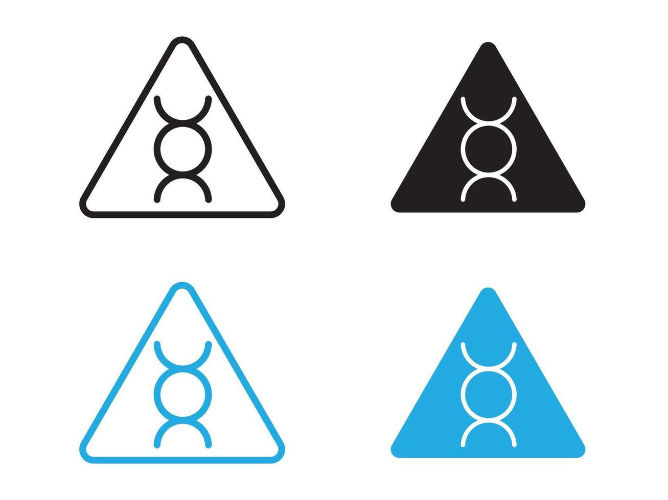 Carcinogen icon black and white outline sign vector