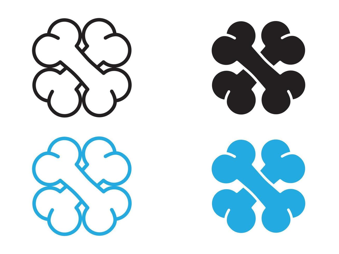 dog bone icon vector