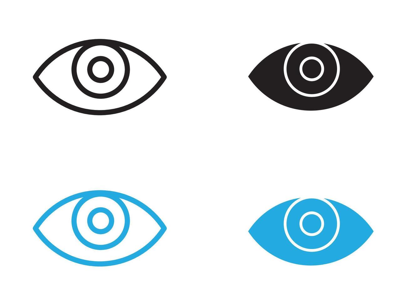 eye icon set vector