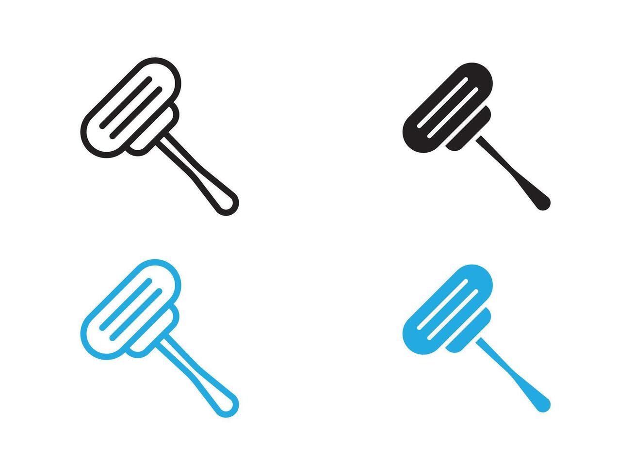 Hair removing razor icon black and white outline sign vector