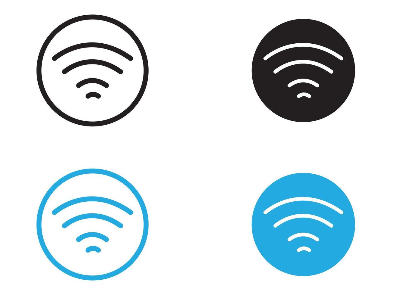 wifi icon set vector