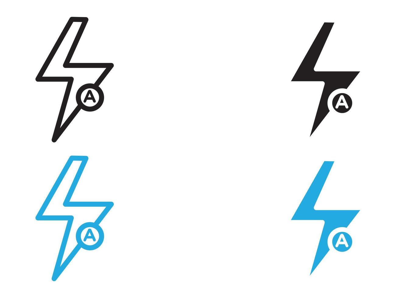 auto flash icon black and white outline sign vector