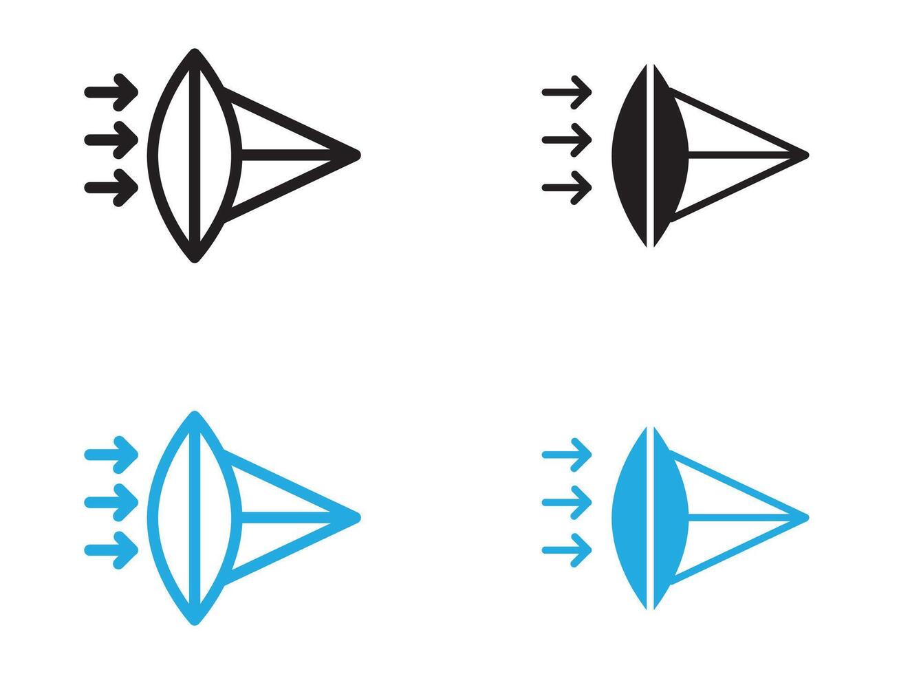 convex icon black and white outline sign vector