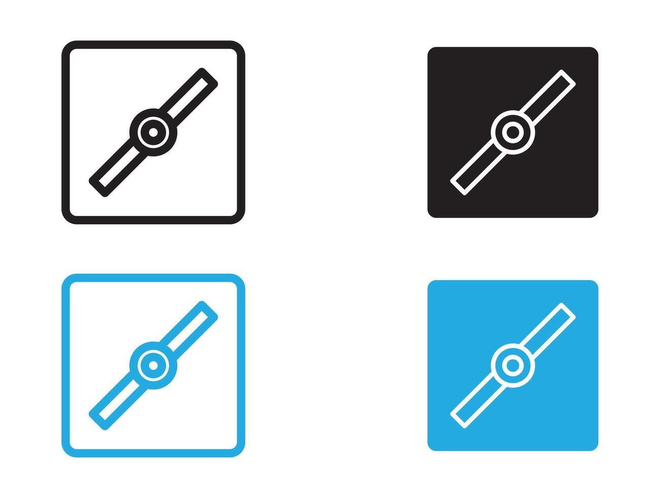 damper icon black and white outline sign vector