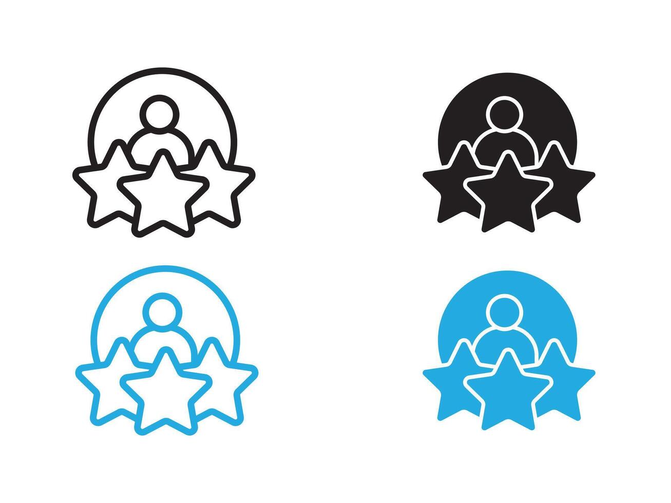 experience icon black and white outline sign vector