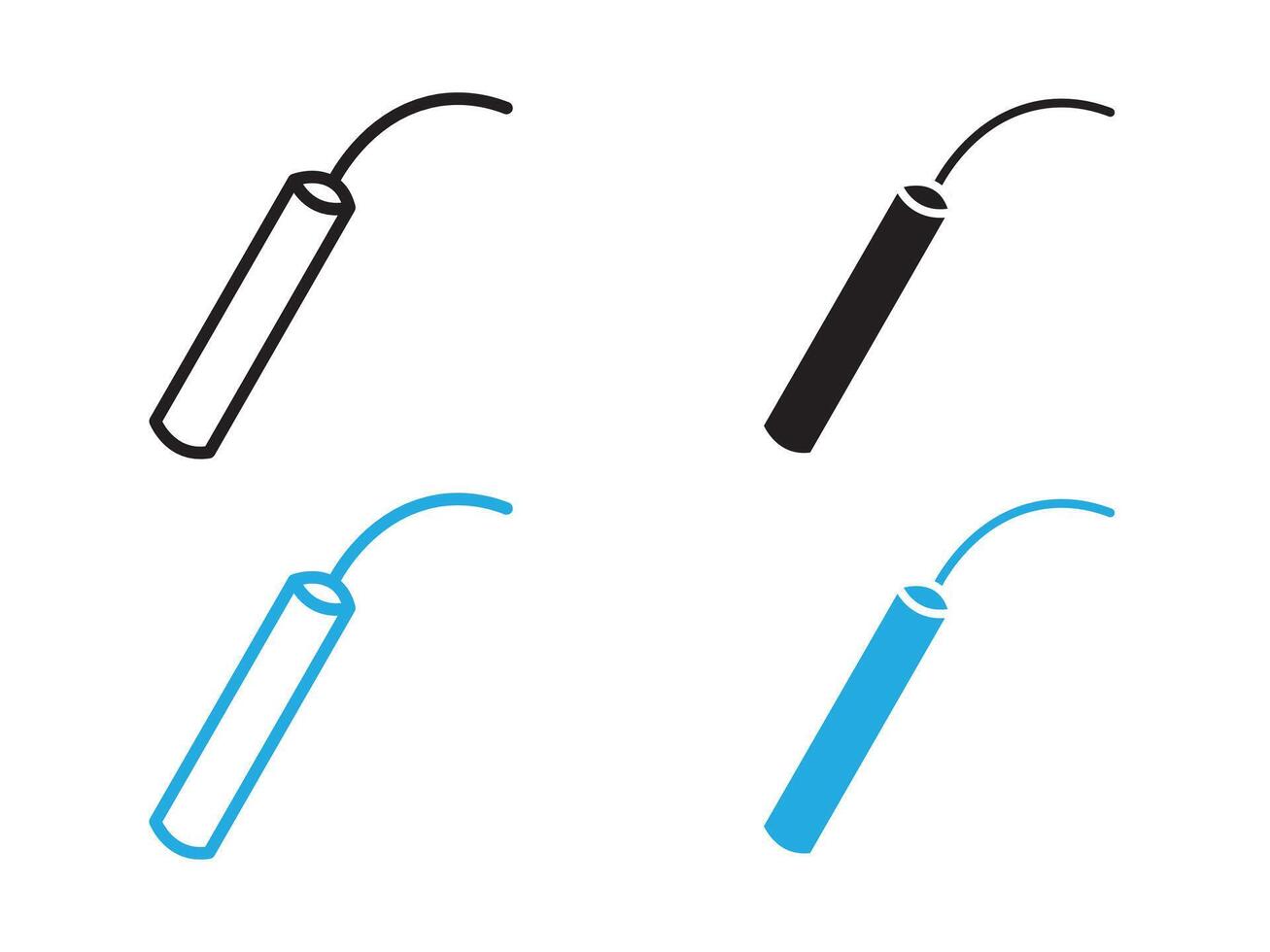 dynamite icon black and white outline sign vector