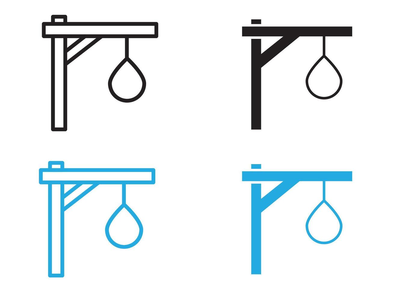 gallows icon set vector