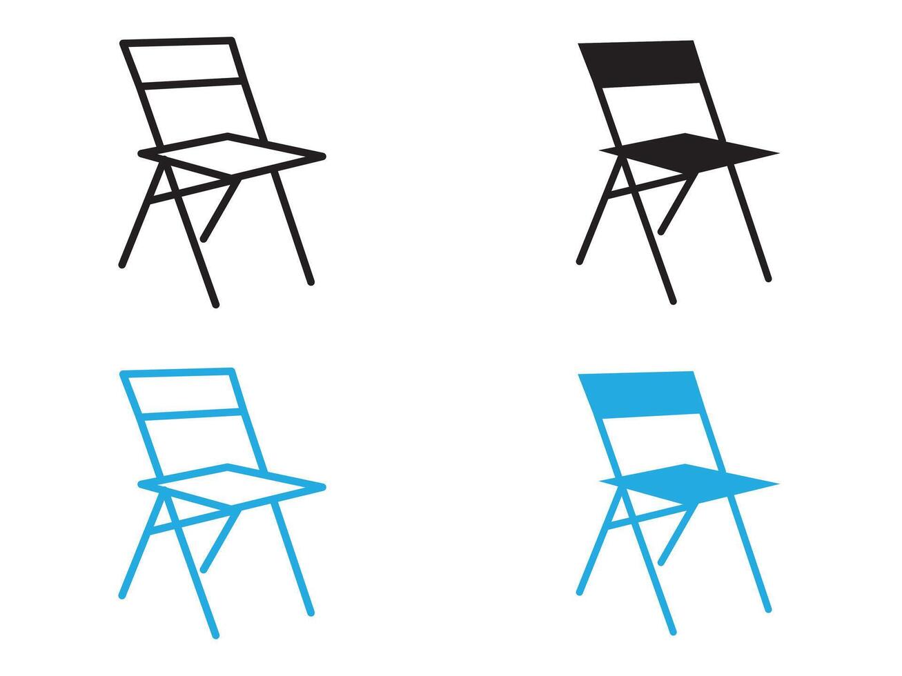 folding chair icon vector