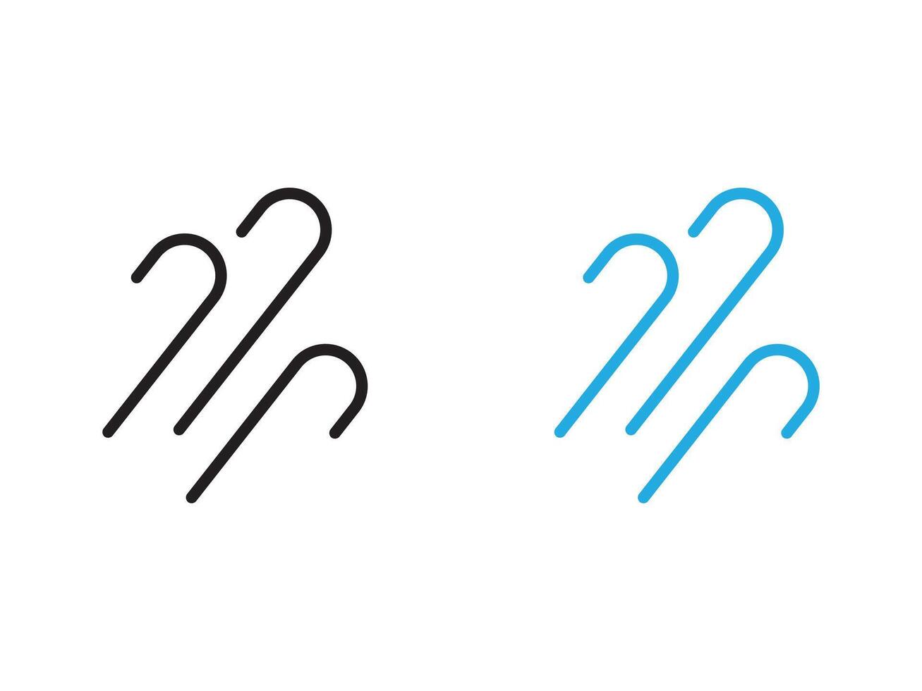 gust icon black and white outline sign vector