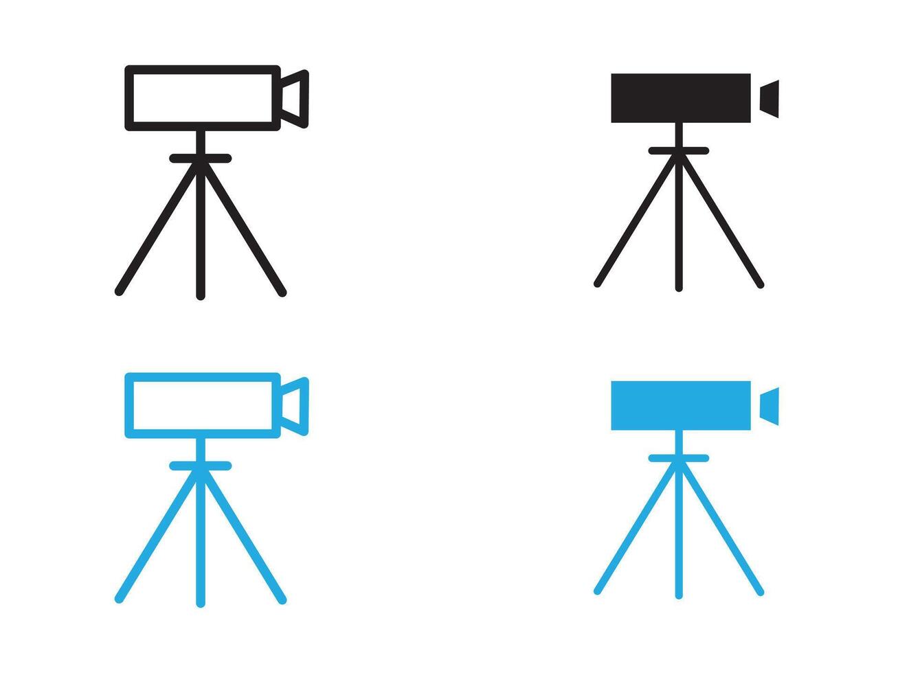 land surveyor icon black and white outline sign vector