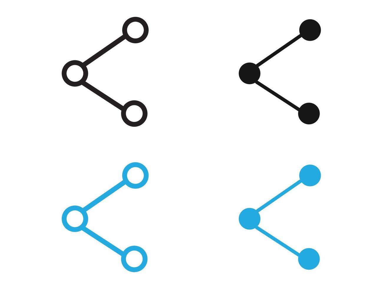 share icon black and white outline sign vector