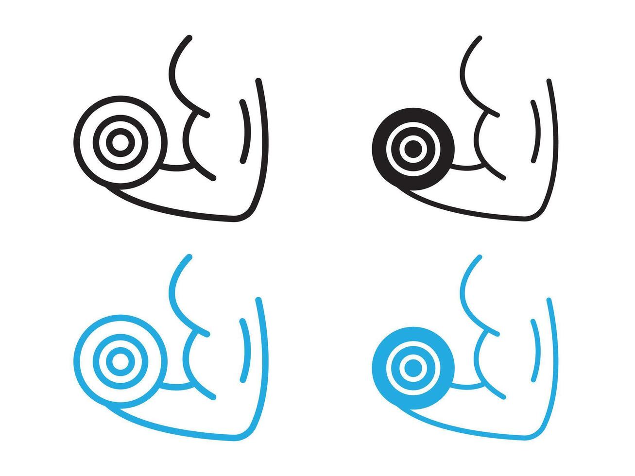 strength training icon black and white outline sign vector