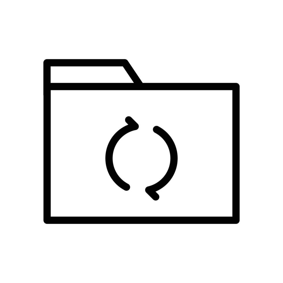 Folder sync icon design in filled and outlined style vector