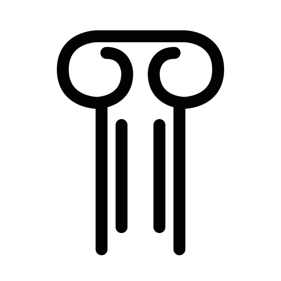 Pillar column icon design in filled and outlined style vector