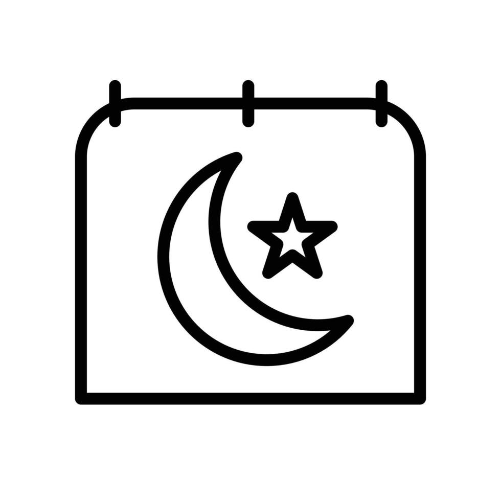 Ramadan Calendar Icon design in filled and outlined style vector