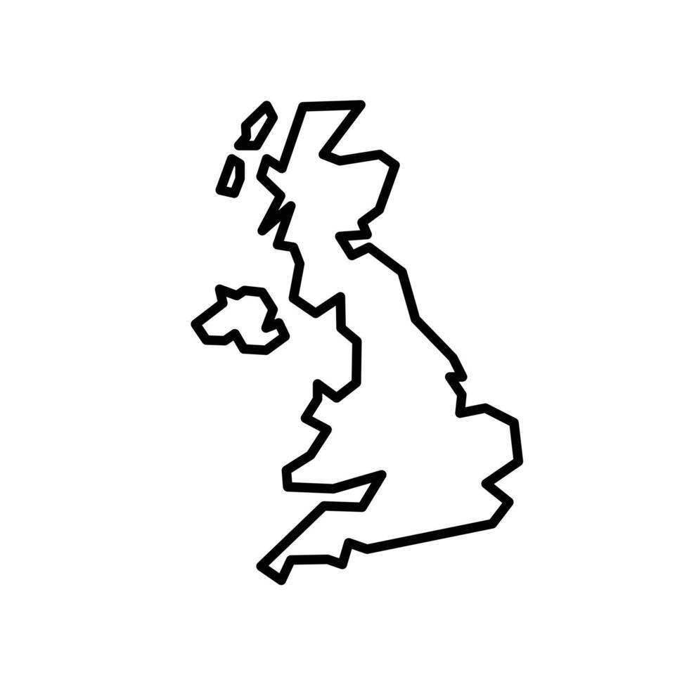 United Kingdom map icon design in filled and outlined style vector