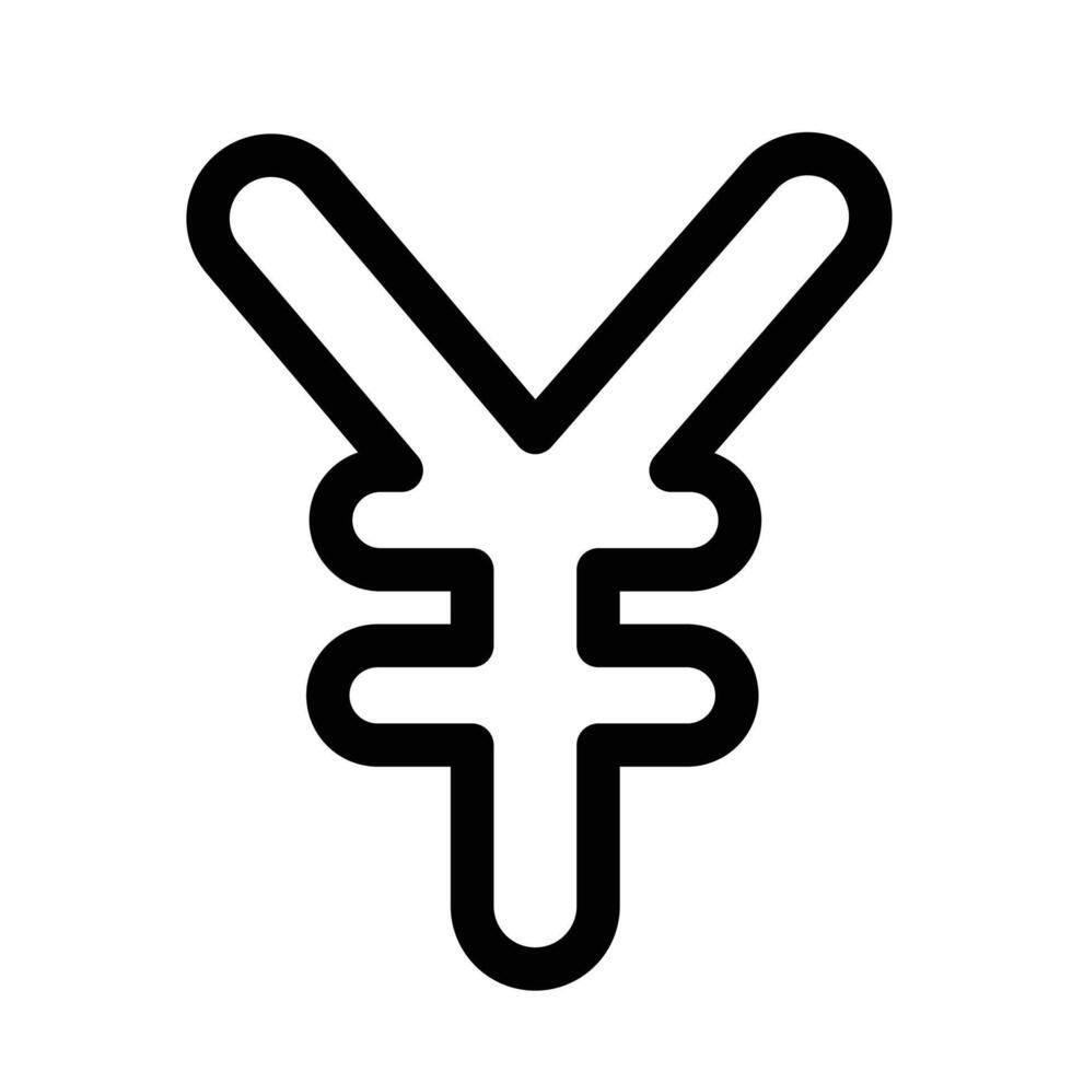 Yen sign icon design in filled and outlined style vector