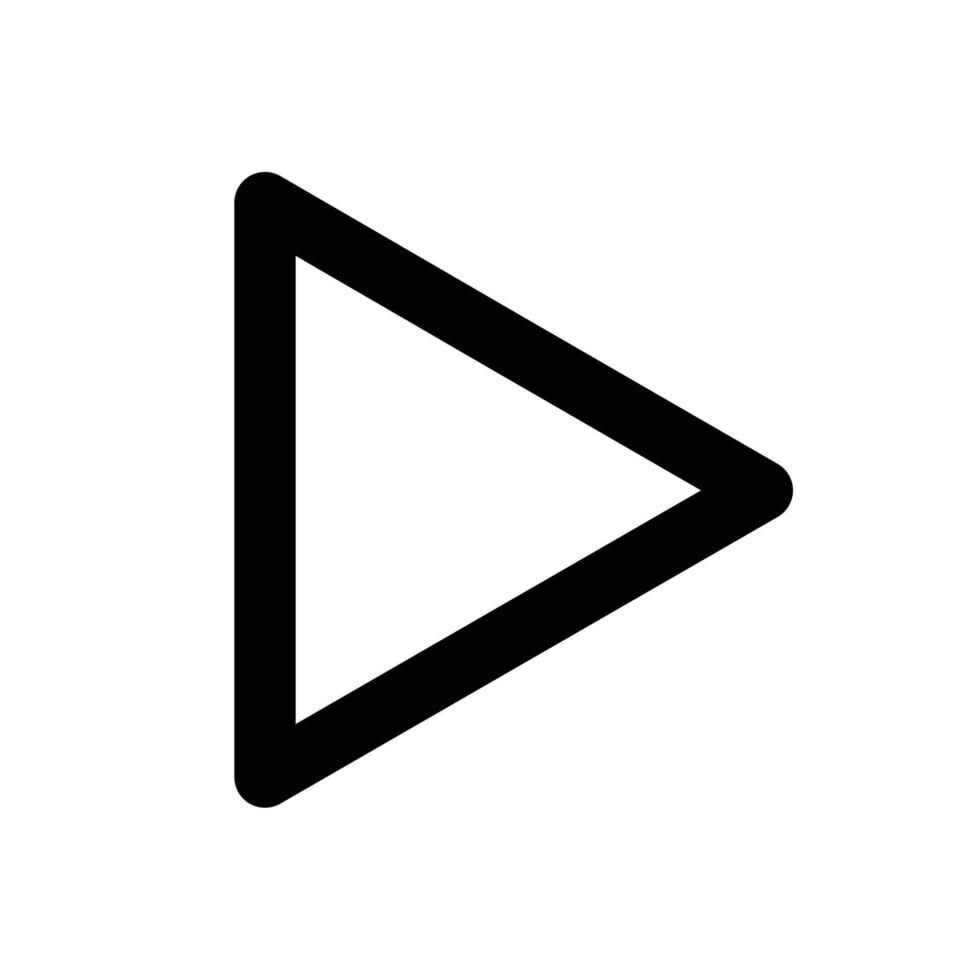 Play button icon design in filled and outlined style vector