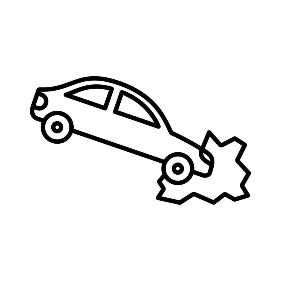 car Accident icon design in filled and outlined style vector