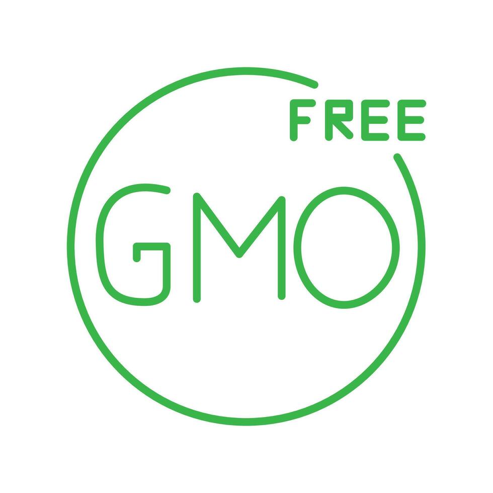 gmo free icon design in filled and outlined style vector