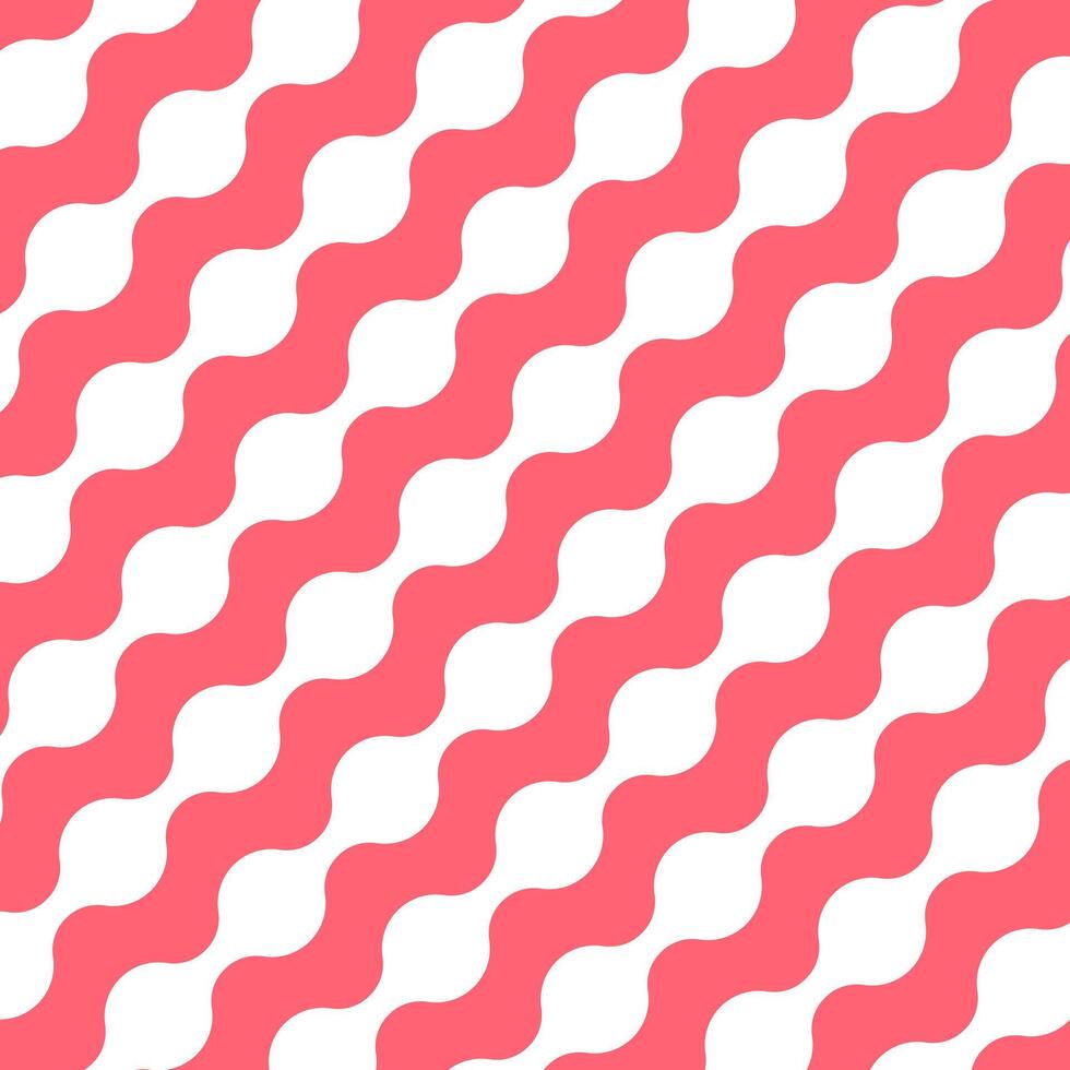 Red White Wavy Stripes Pattern Background vector