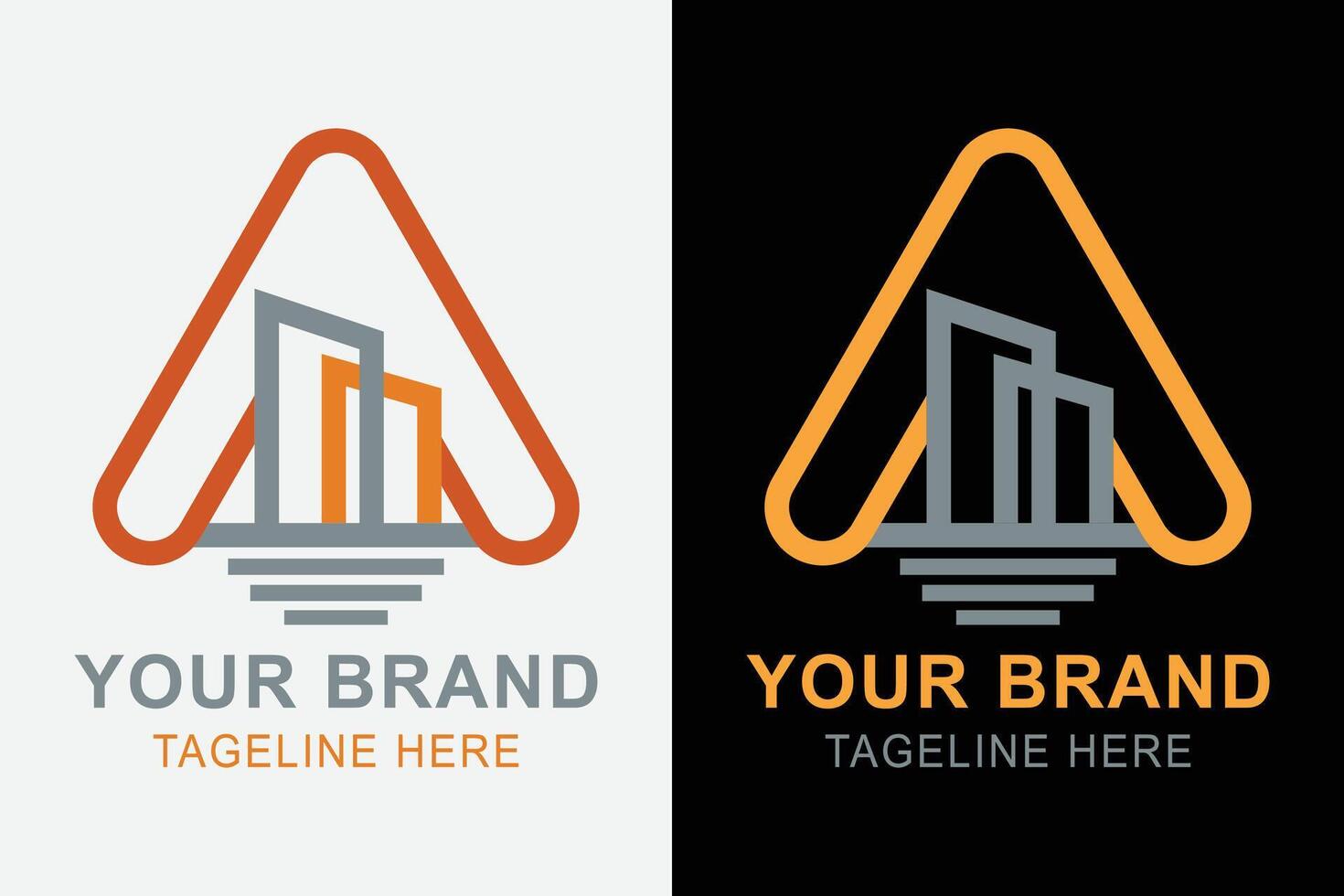 Construction logo with letter A. monogram initials letter logo concept. creative logo professional. simple design editable vector