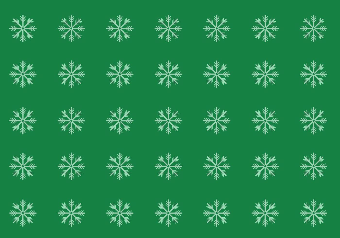 Christmas green background with snowflakes vector