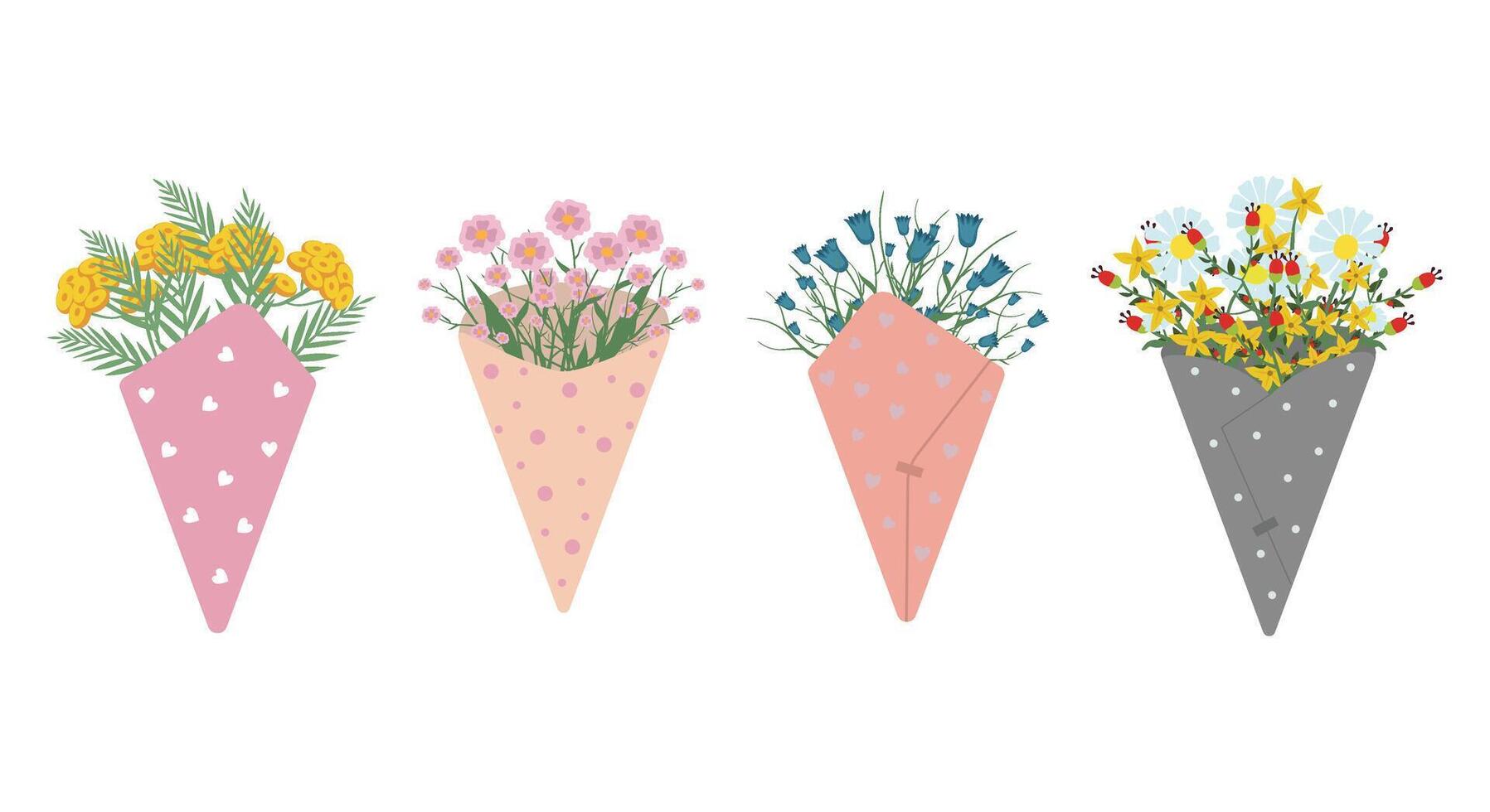 Bouquet of Flowers For Mother's and woman's Day vector