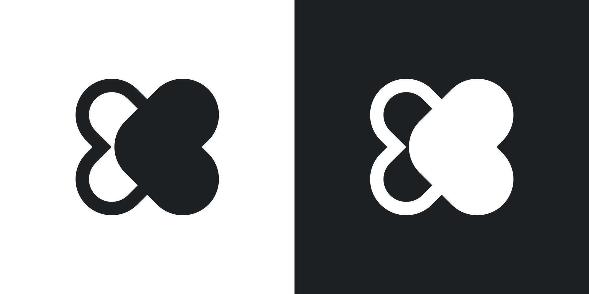 Letter X logo design with creative concept. Premium vector
