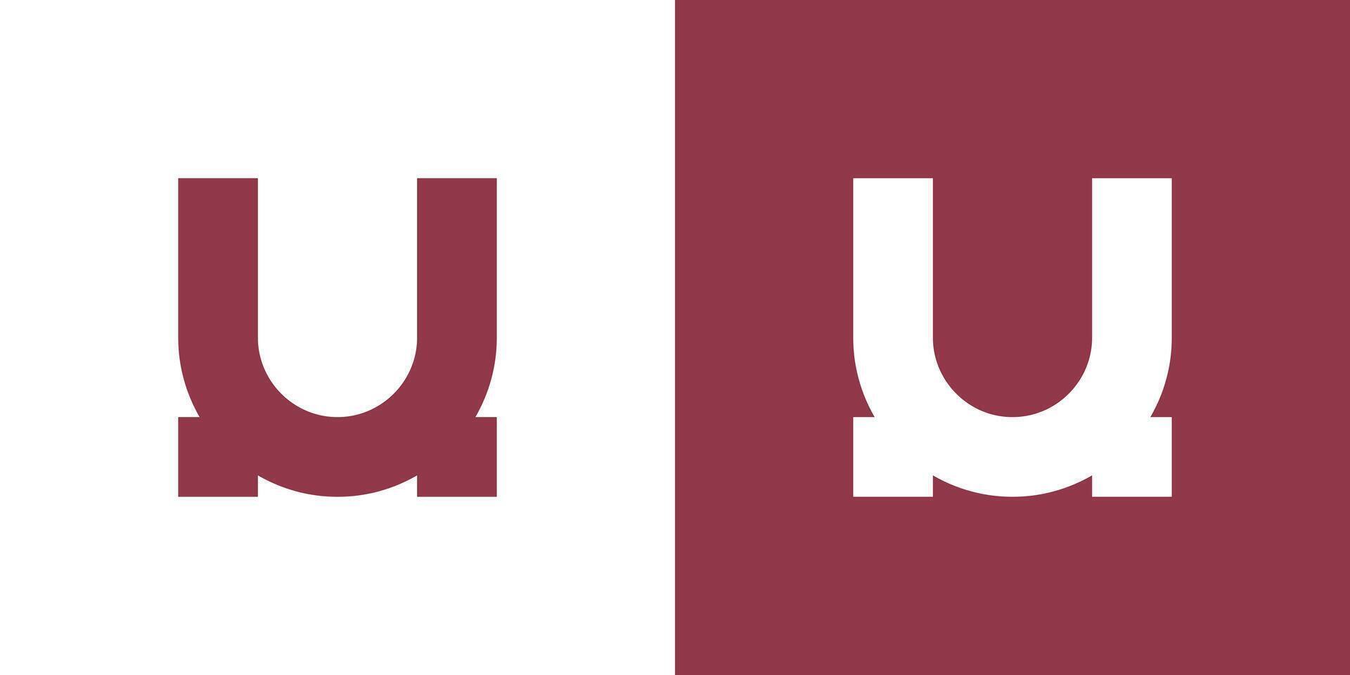 Letter U logo design with creative concept. Premium vector