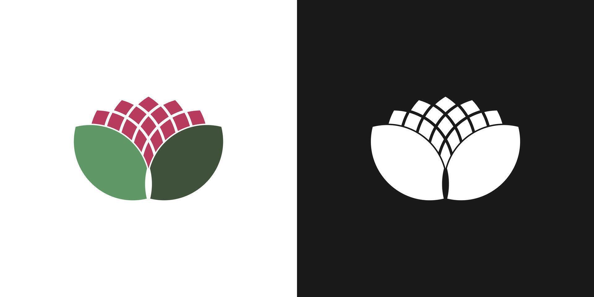 Abstrack flower logo design. Premium vector