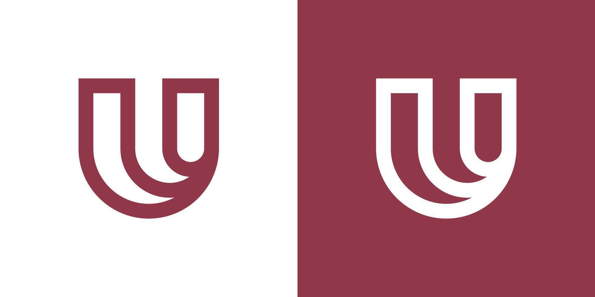 Letter U logo design with creative concept. Premium vector