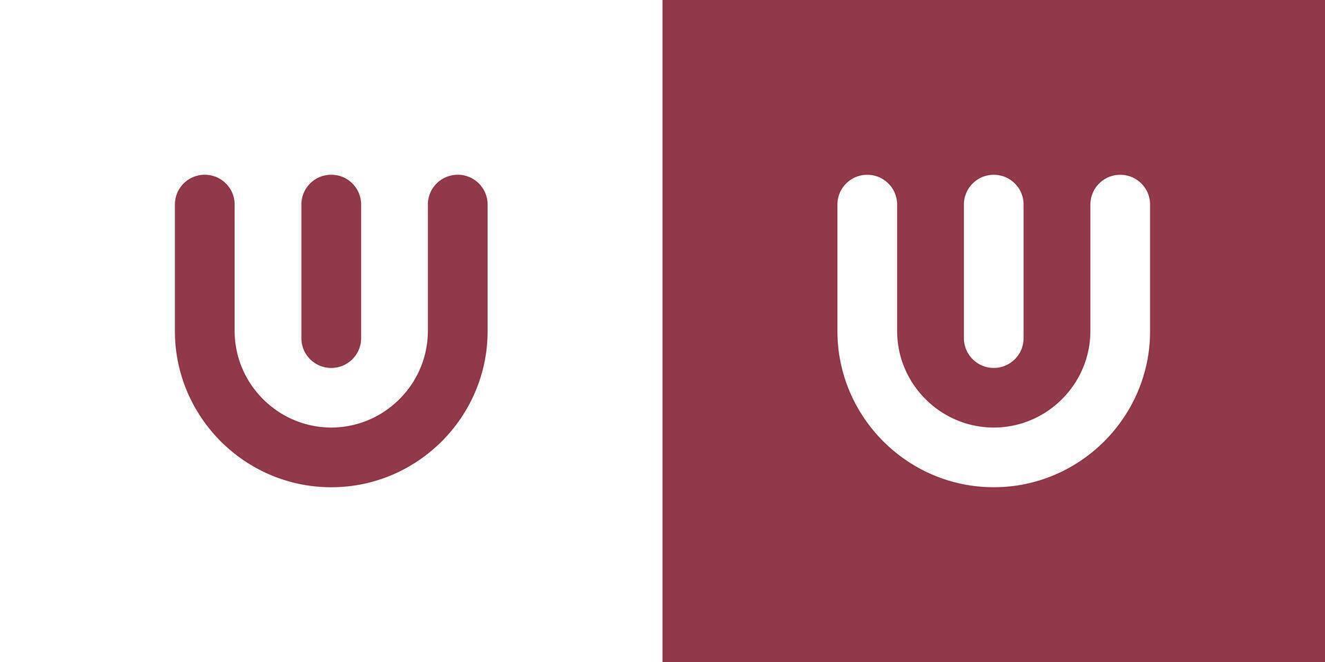 Letter U logo design with creative concept. Premium vector