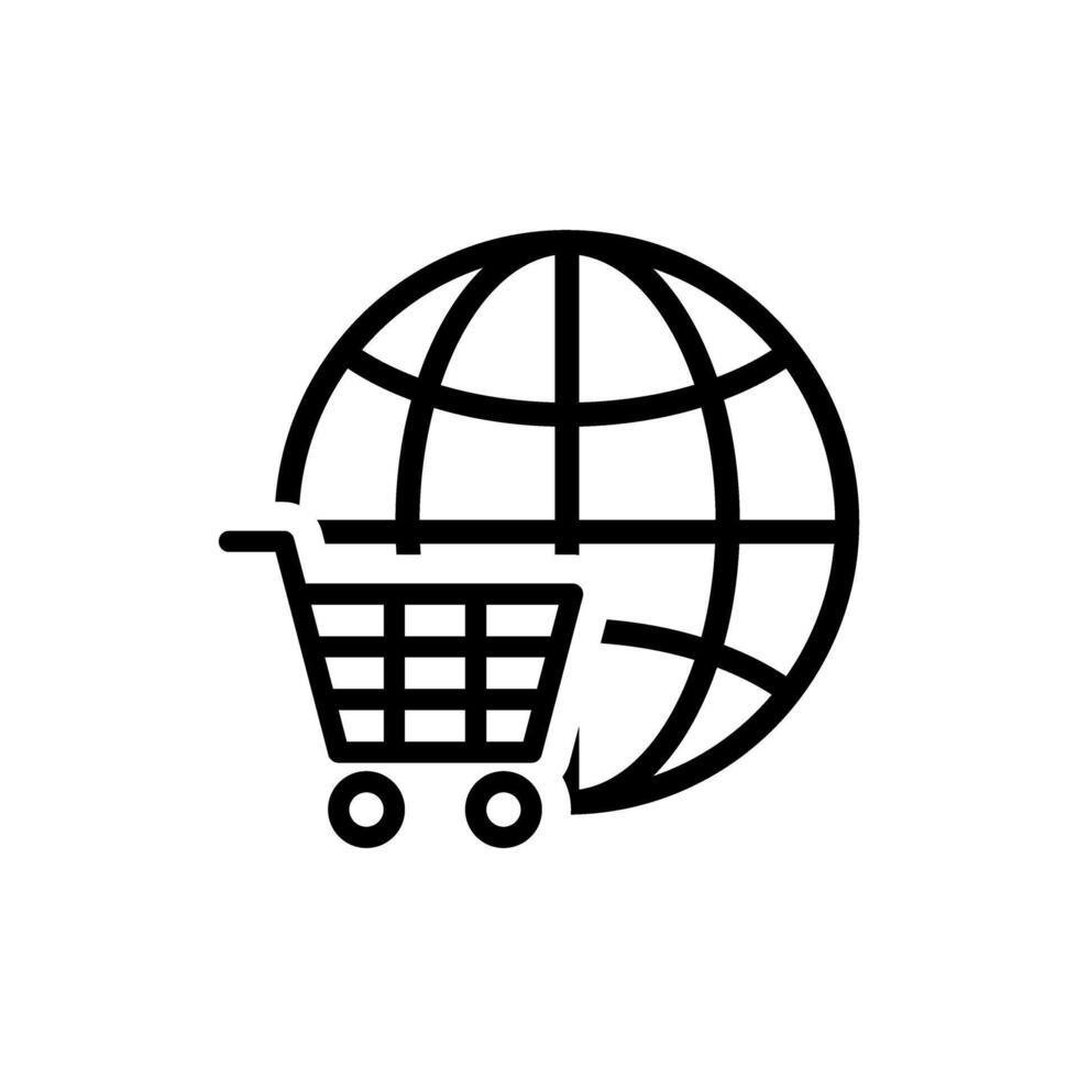 Shopping icon . ecommerce illustration sign. online store symbol. vector