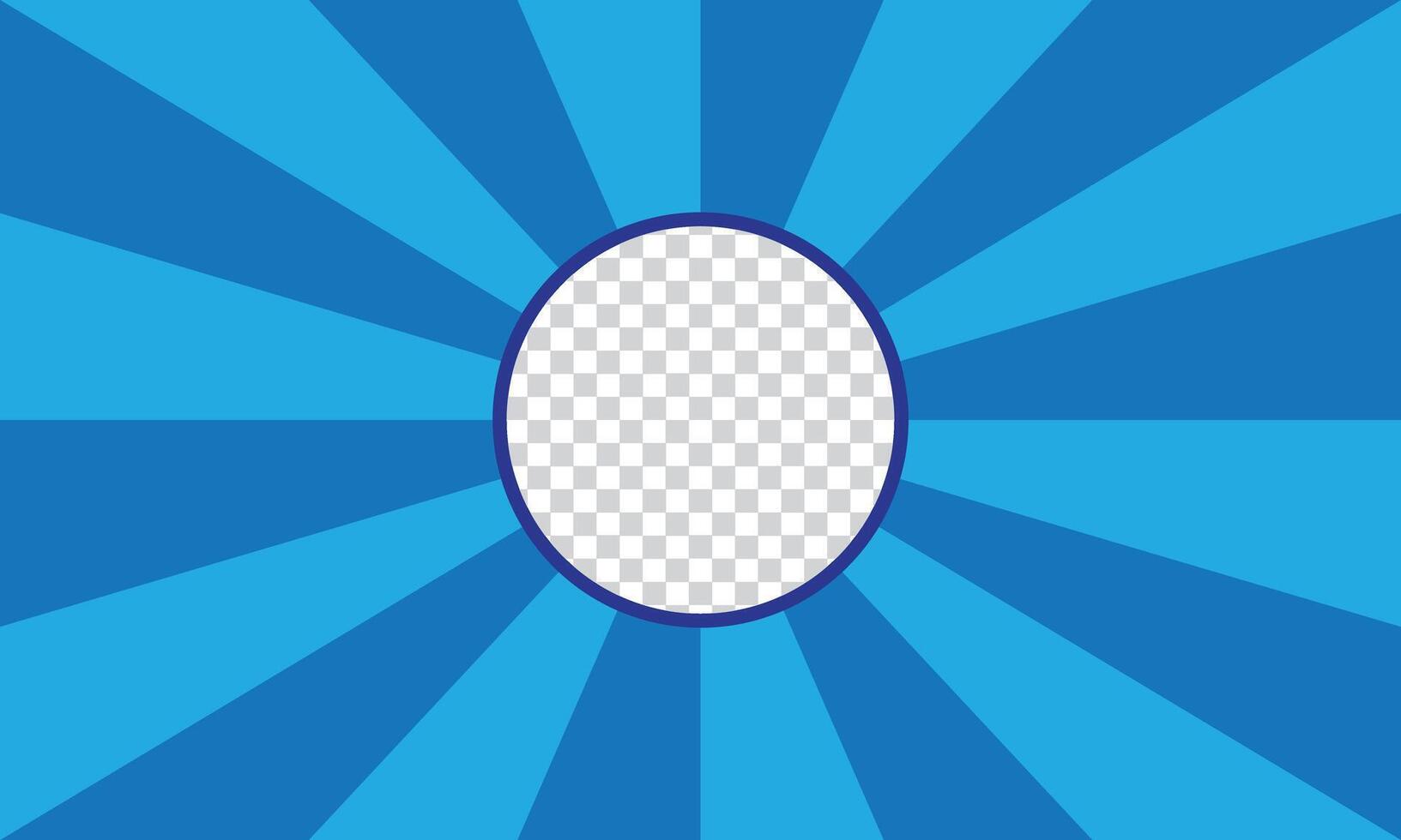 Blue Sunburst Pattern Background with transparent center vector